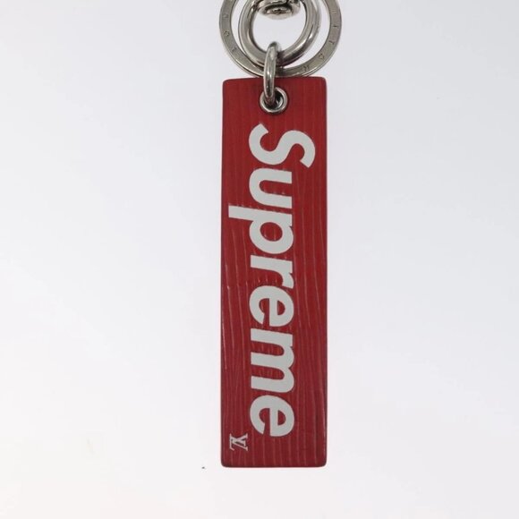 LOUIS VUITTON Epi LV × Supreme Downtown Tab Charm Charm Red MP2074 Auth 128812 - Picture 3 of 9